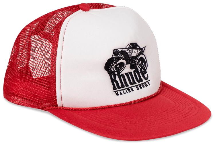 Rhude Malibu Derby Trucker Cap RedWhite