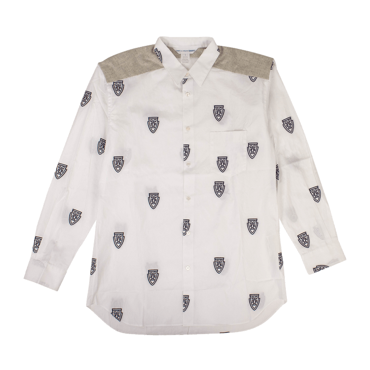 Comme des Garcons SHIRT Mask Long Sleeve Poplin Shirt White