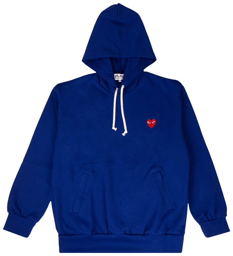 Comme des Garcons PLAY Heart Hooded Sweatshirt Blue