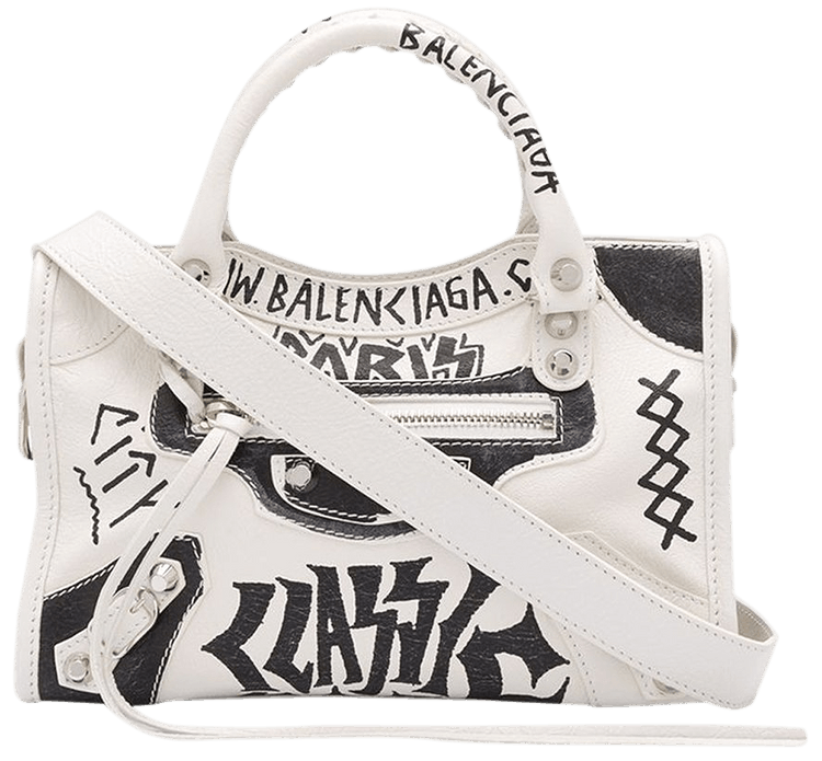 Balenciaga mini city graffiti white clearance