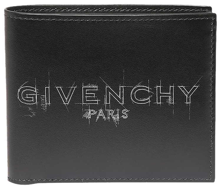 Givenchy Logo Print Bifold Wallet BlackWhite