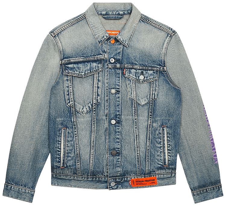 Heron Preston x Levis Trucker Jacket Vintage Wash