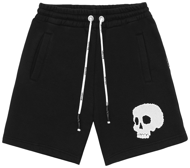 Palm Angels Skull Shorts BlackWhite