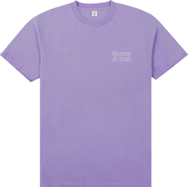 Sporty & Rich Fun Logo T-Shirt 'Lilac/White Print'
