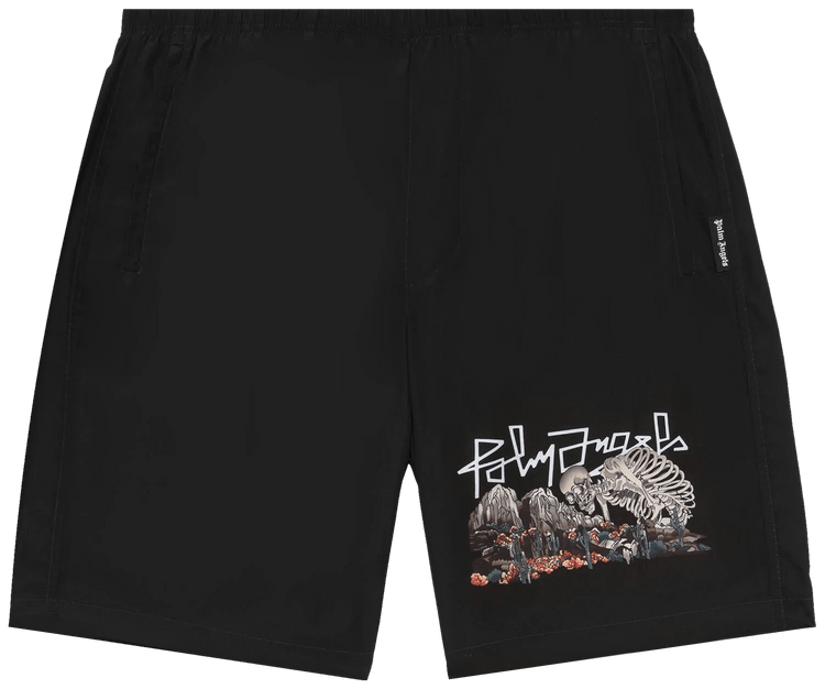 Palm Angels Desert Skull Swim Short BlackMulticolor