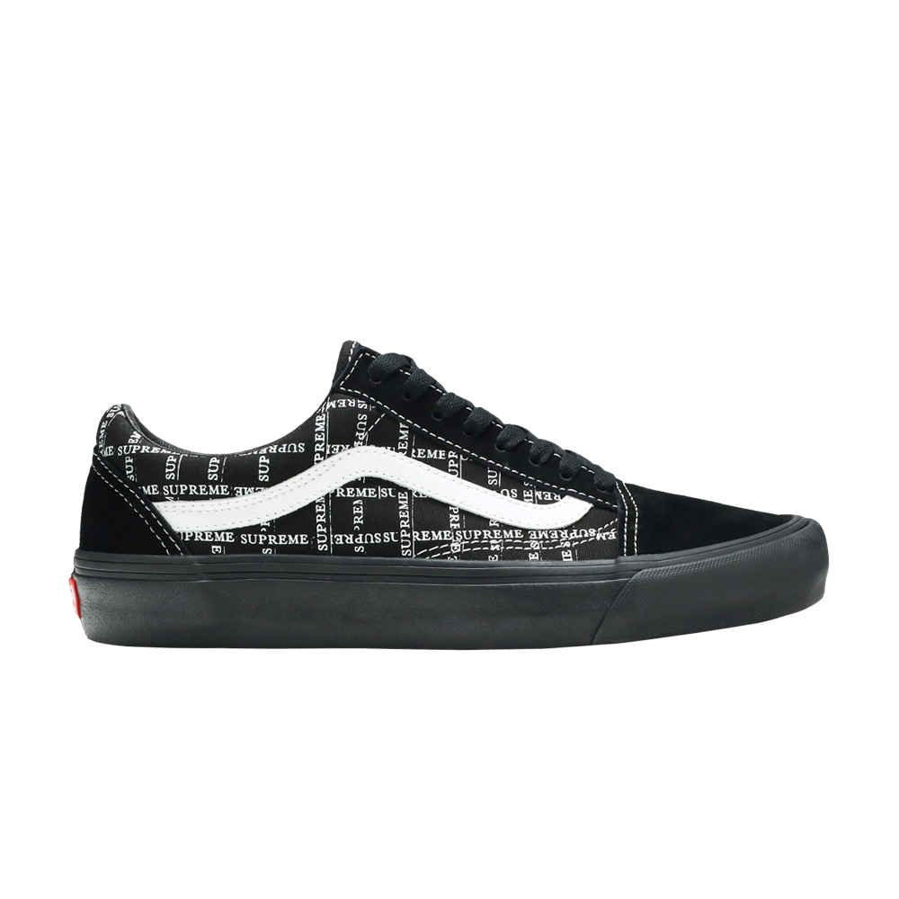 Buy Supreme x Old Skool Pro 'Logo Pattern - Black' - VN0A45JC2YW | GOAT