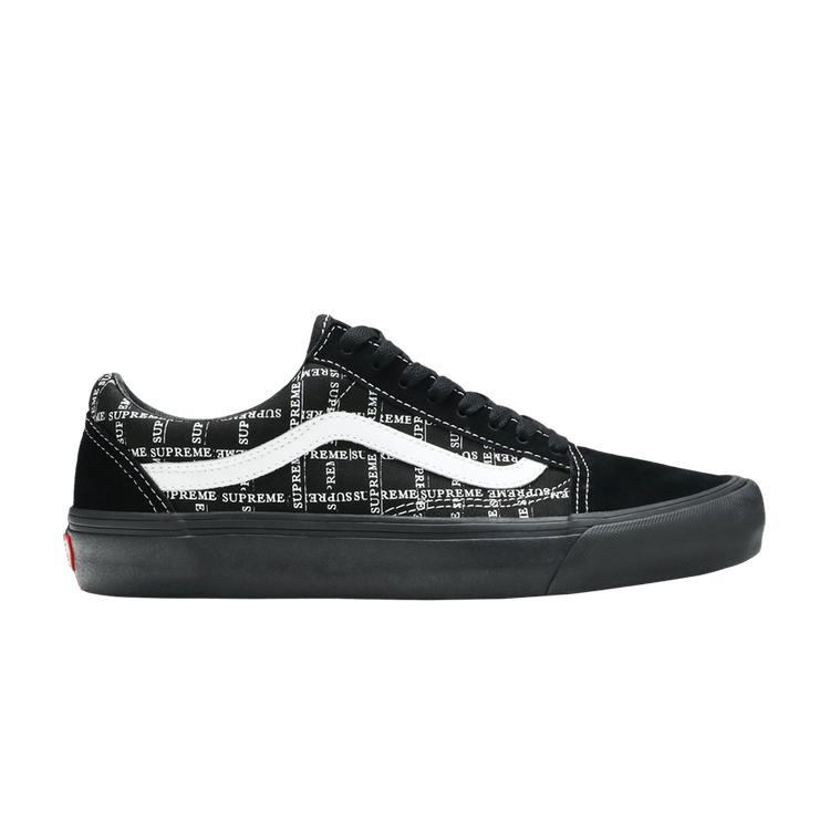 早い者勝ち Supreme Buy x Black - Pattern 'Logo Pro Skool Old 靴