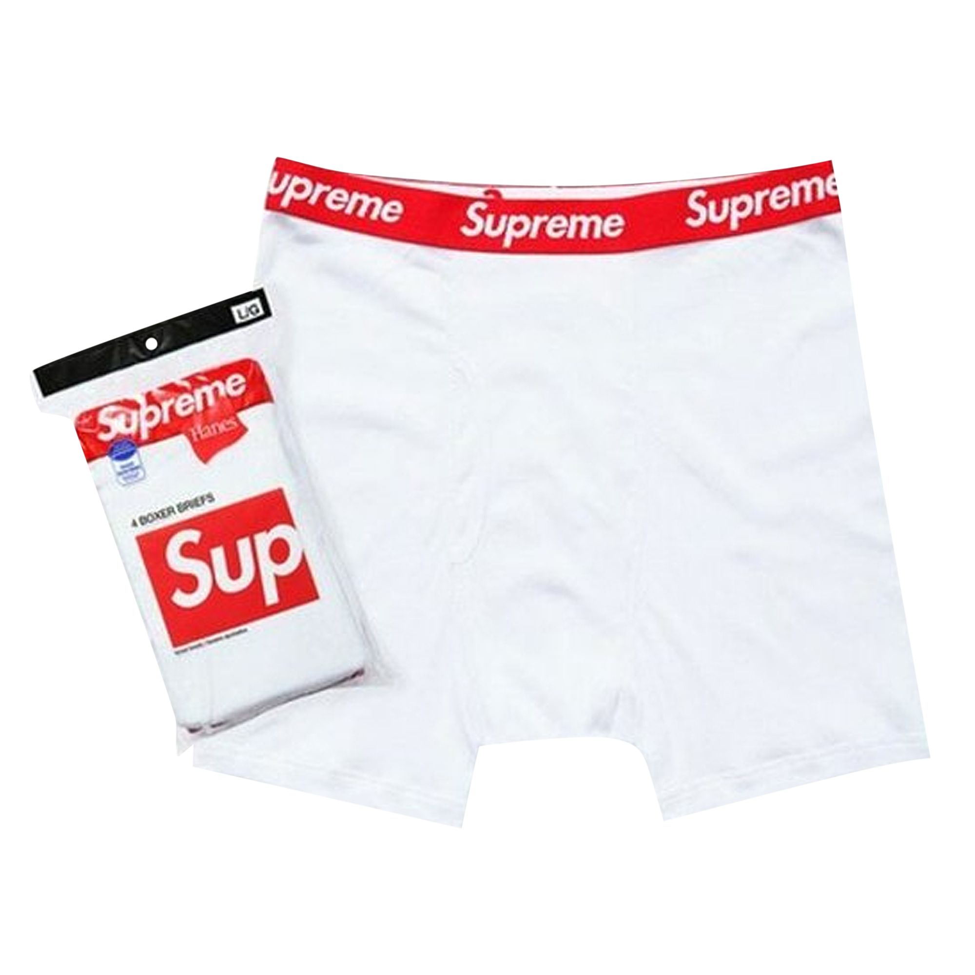 Supreme x Hanes Boxer Briefs (4 Pack) 'White' | Men's Size S