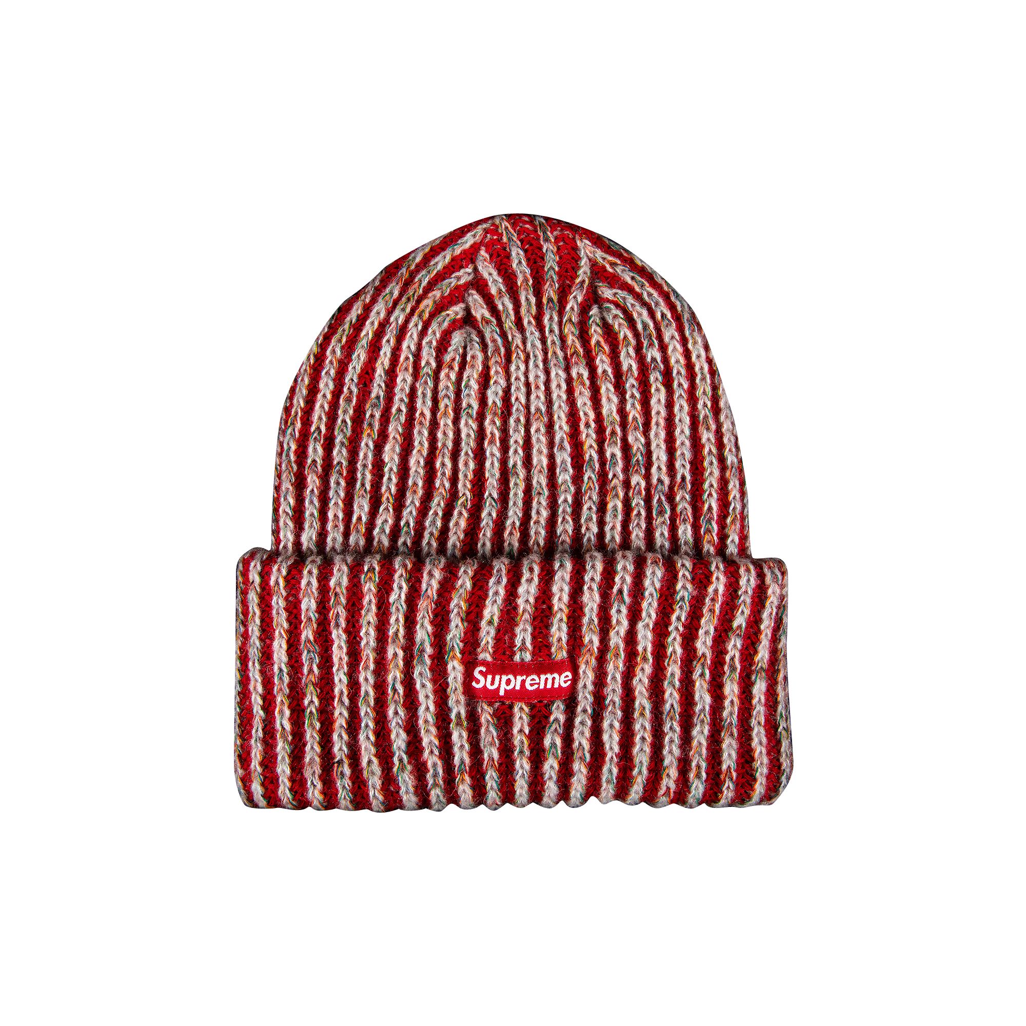 Supreme Rainbow Knit Loose Gauge Beanie 'Red' | Men's Size Onesize