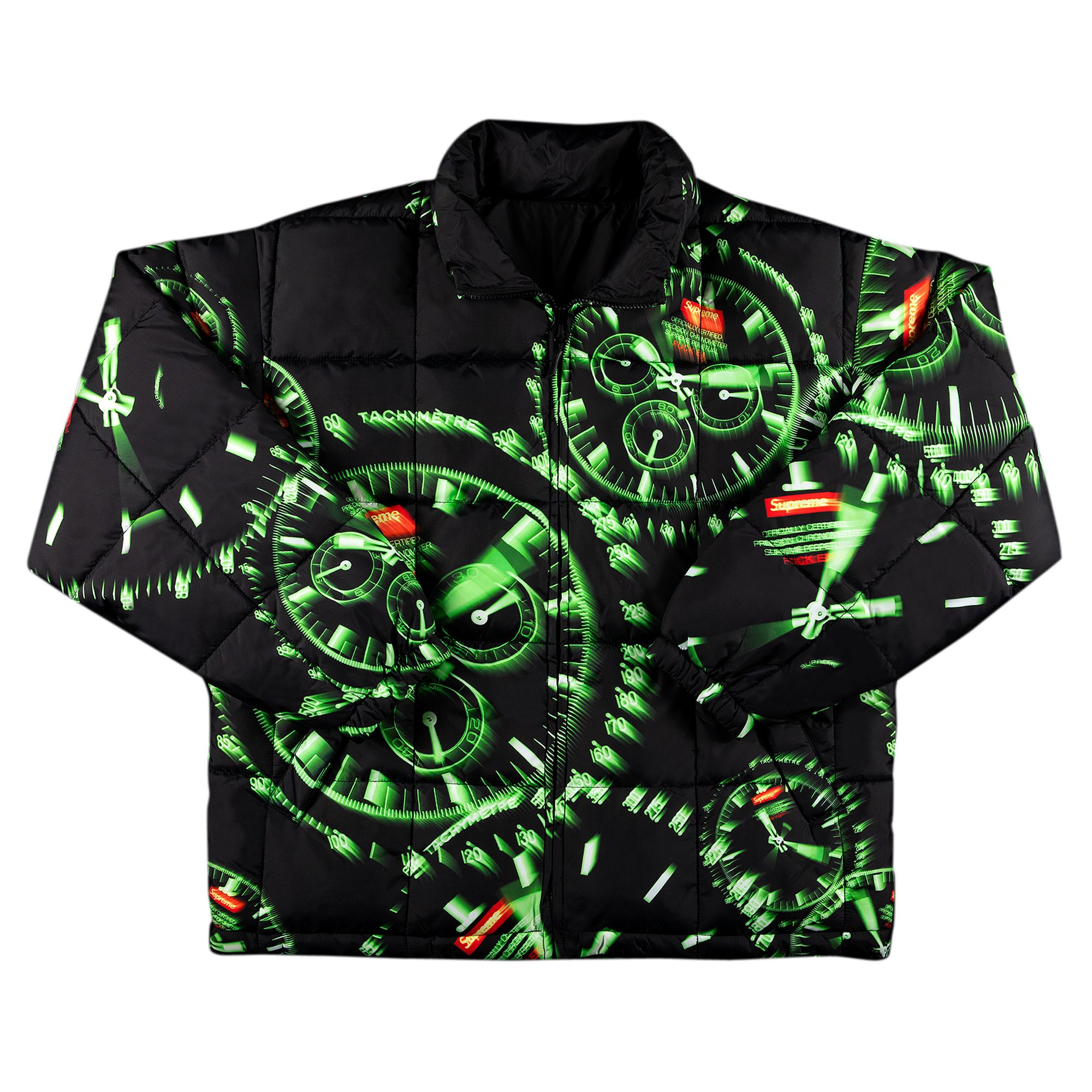 Supreme Watches Reversible Puffy Jacket 'Black' | Men's Size L