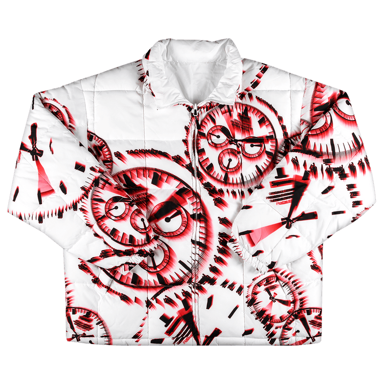 Size l Supreme Watches Reversible Puffy Jacket 'White'