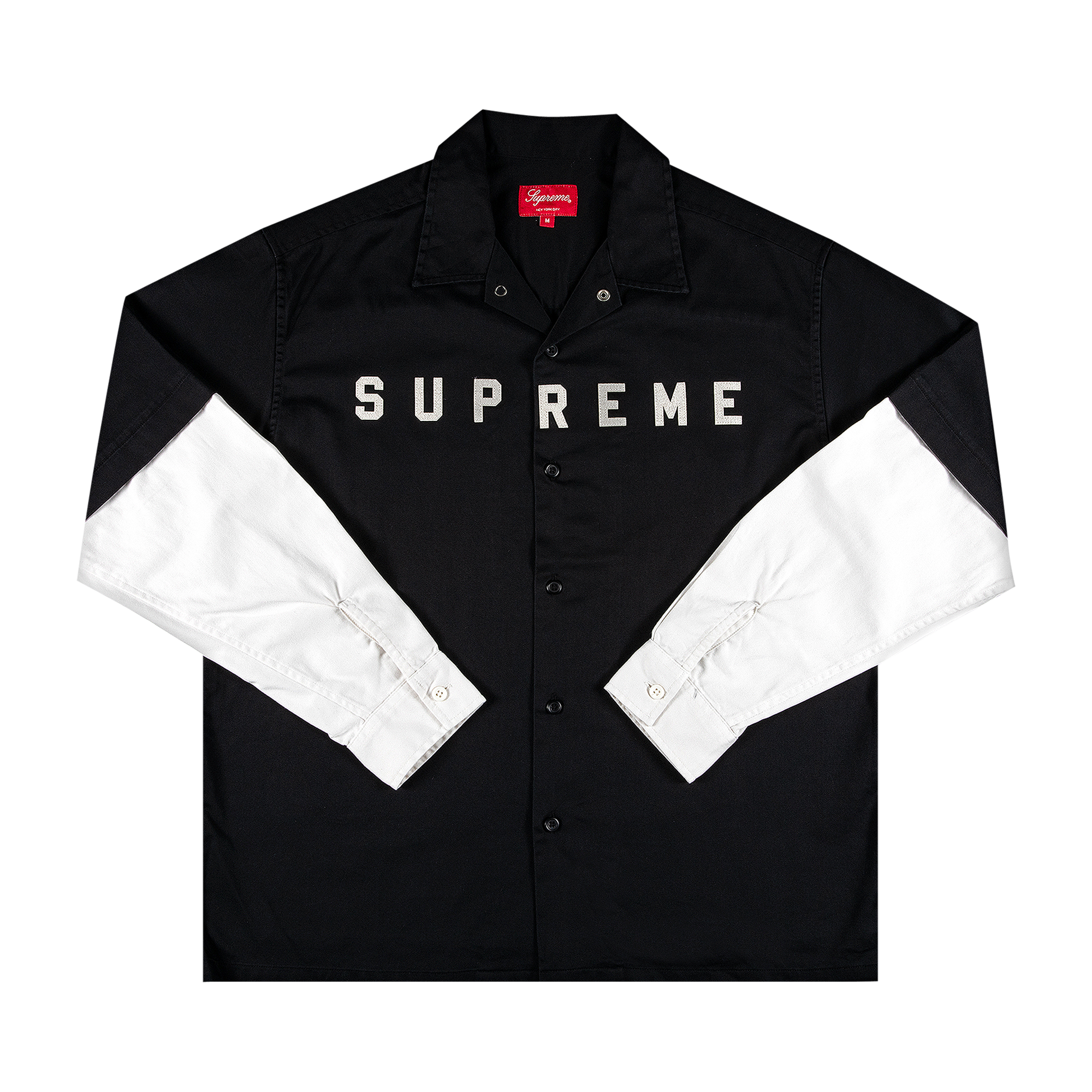 最新作好評Supreme 2-Tone Work Shirt Black Lサイズ シャツ