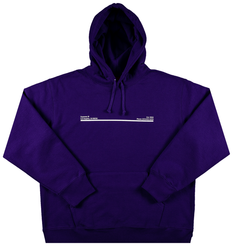 Supreme Shop Hooded Sweatshirt   Los Angeles Purple