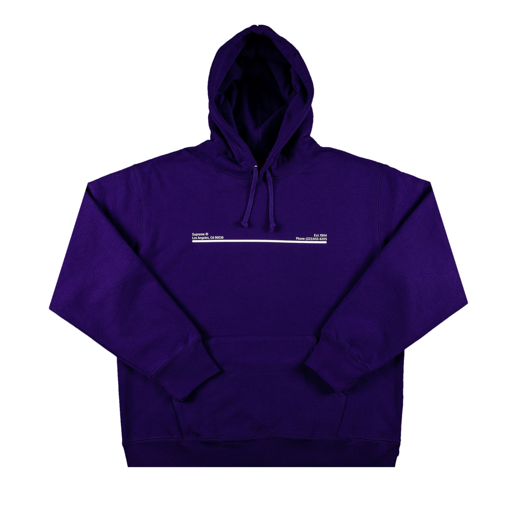 SUPREME SUPREME SHOP HOODED SWEATSHIRT - LOS ANGELES 'PURPLE'