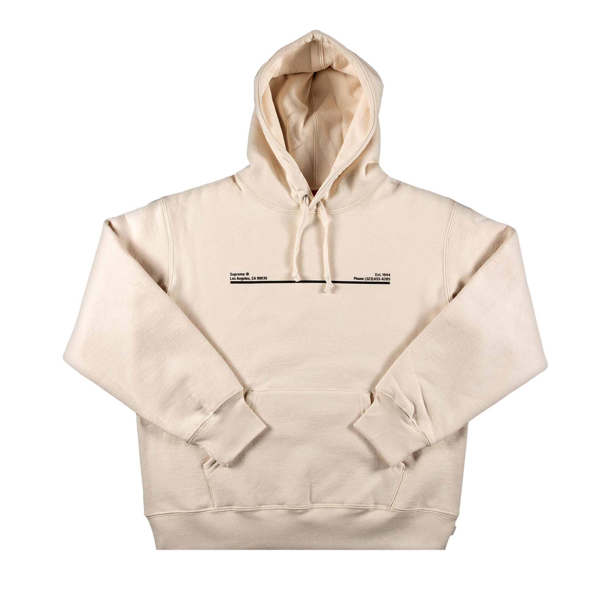 Supreme Shop Hooded Sweatshirt - Los Angeles 'Natural' | Cream | Men's Size XL