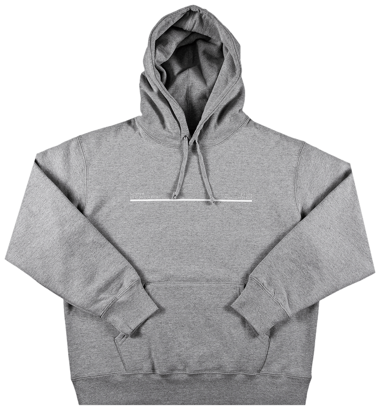 Supreme Shop Hooded Sweatshirt   Los Angeles Heather Grey