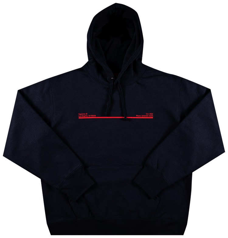 Supreme Shop Hooded Sweatshirt   Los Angeles Navy