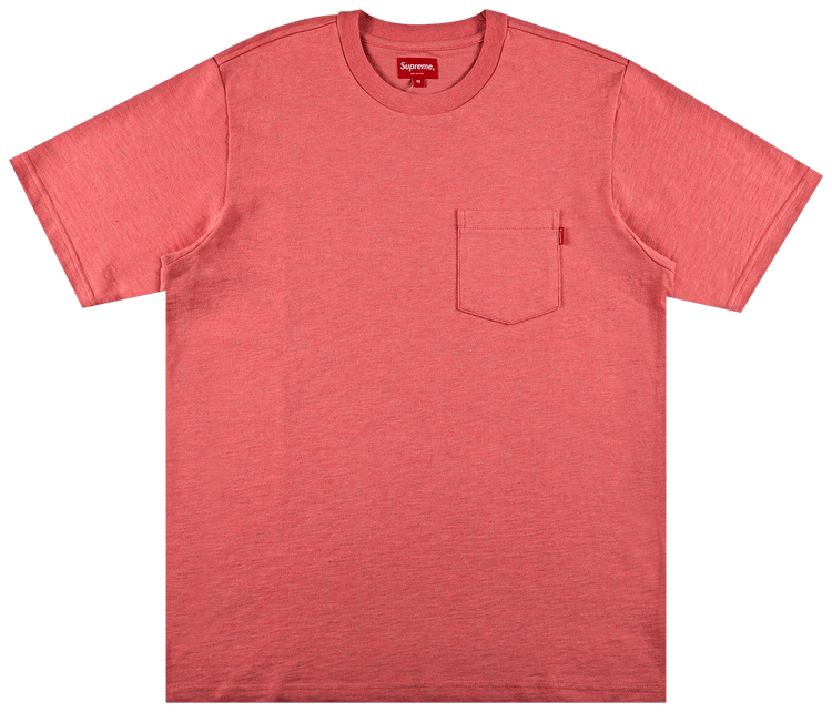 Supreme Short Sleeve Pocket Tee Heather Coral