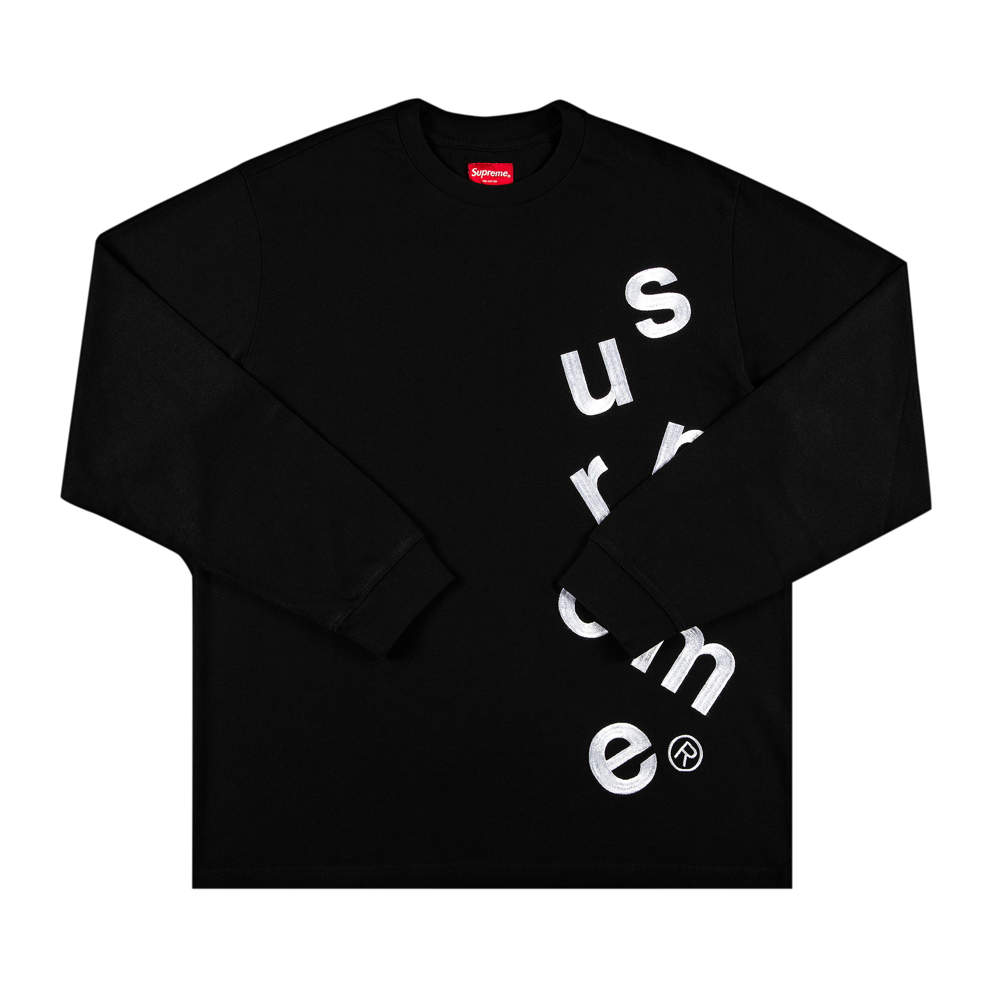Supreme Scatter Logo Long-Sleeve Top 'Black'
