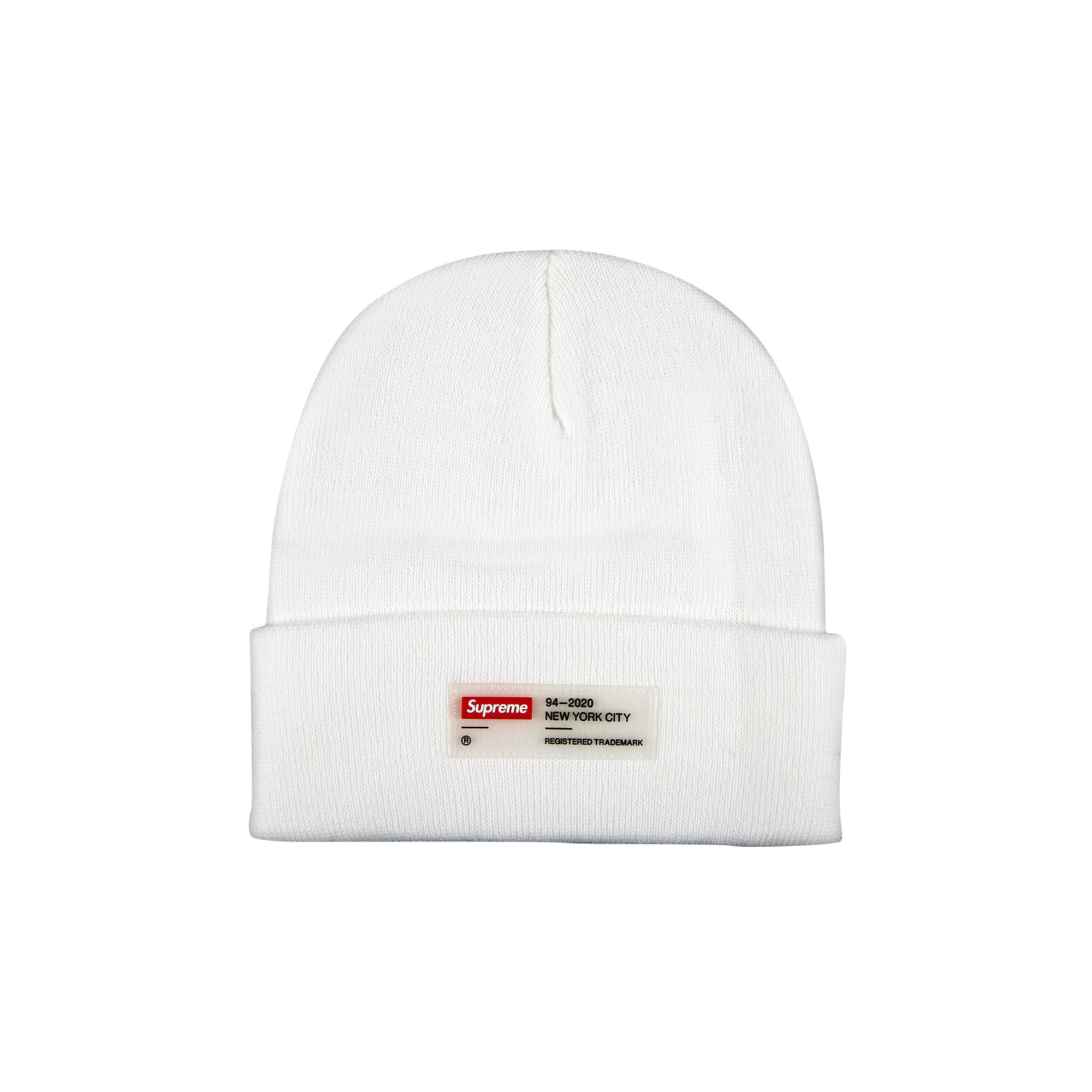 Supreme Clear Label Beanie 'White' | Men's Size Onesize