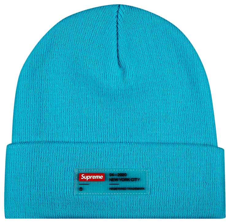 Supreme Clear Label Beanie Cyan