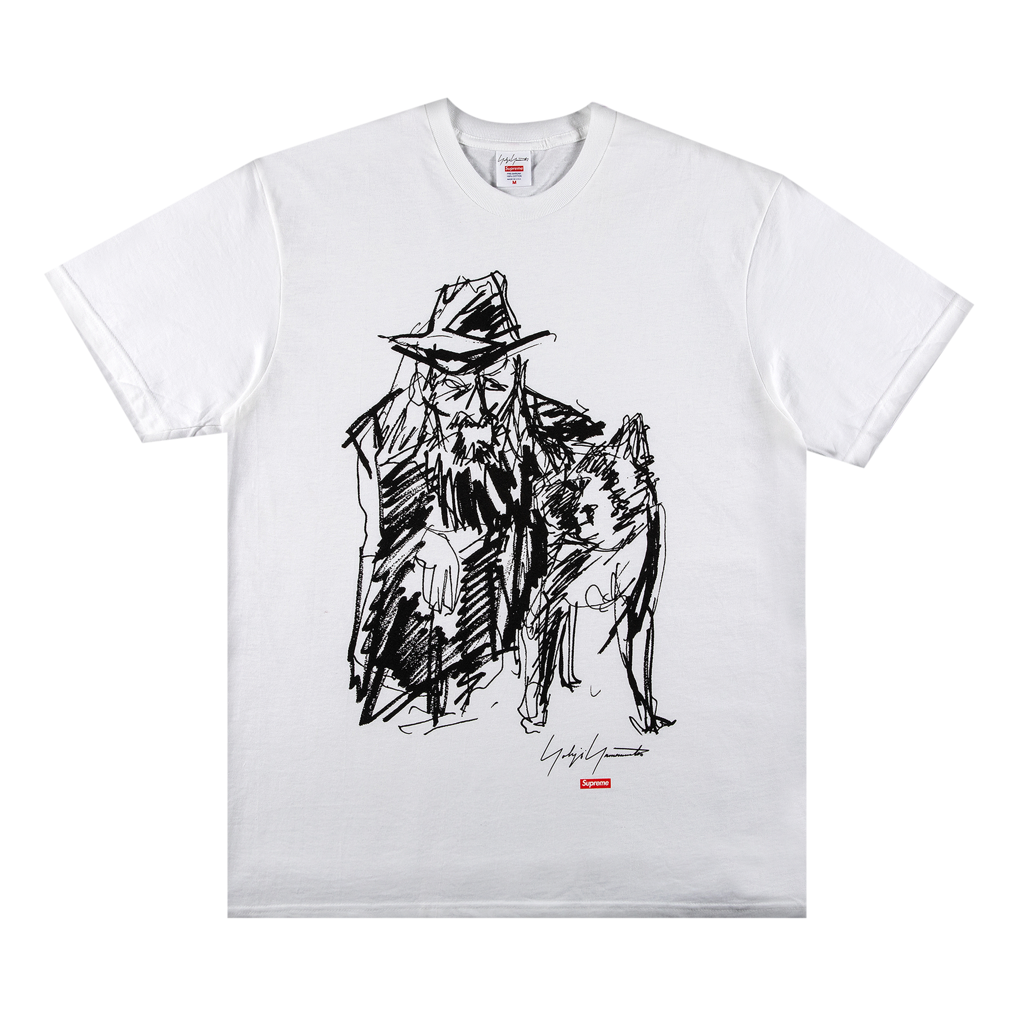 豊富な在庫Supreme Yohji Yamamoto Scribble Portrait Tシャツ/カットソー(半袖/袖なし)