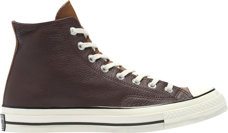 Chuck 70 Leather High 'Colorblock - Dark Root Brown'