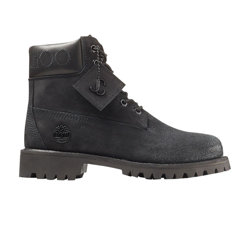 Timberland Jimmy Choo x 6 Inch Premium Boot 'Black Glitter' | Men's Size 10 - TB0A2ETQ-001
