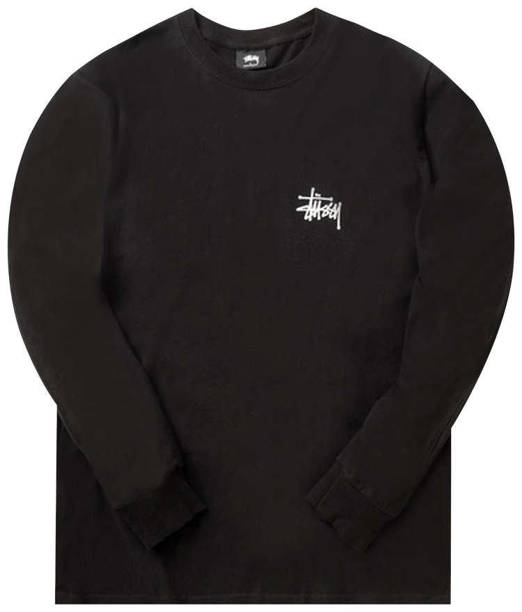Buy Stussy Basic Long-Sleeve Tee 'Black' - 1994567 BLAC | GOAT