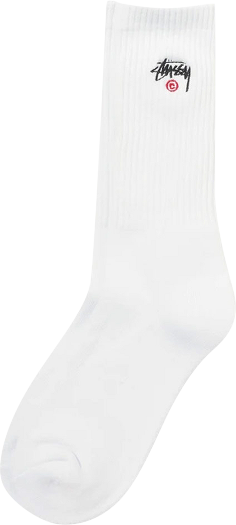 Stussy Basic Logo Crew Socks 'White'