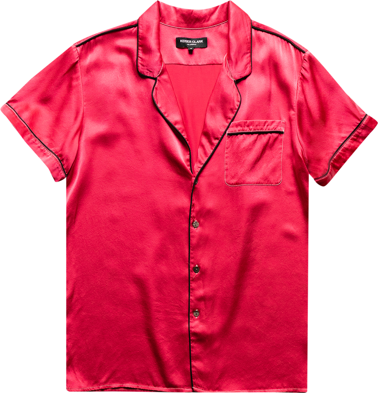 Keiser Clark Silk Pajama Shirt 'Red'