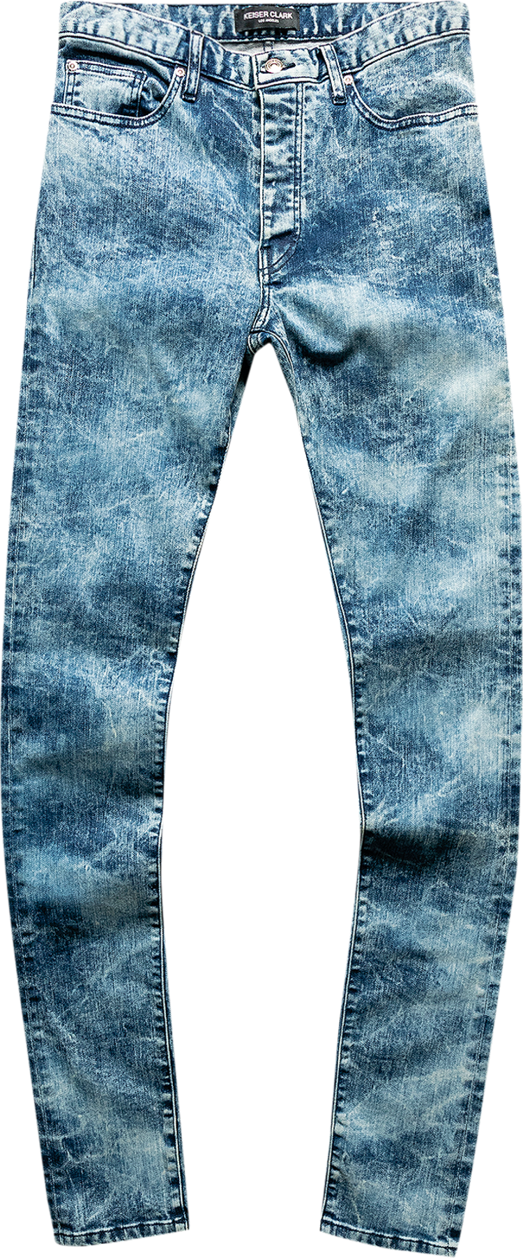 Keiser Clark Acid Wash Denim Jeans Blue