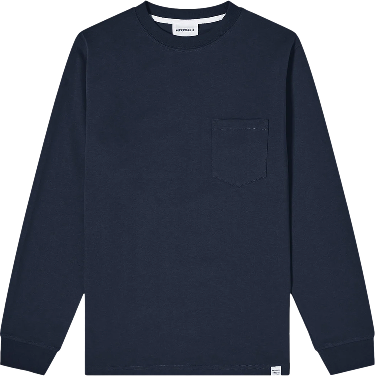 Norse Projects Johannes Pocket Long Sleeve Tee Dark Navy