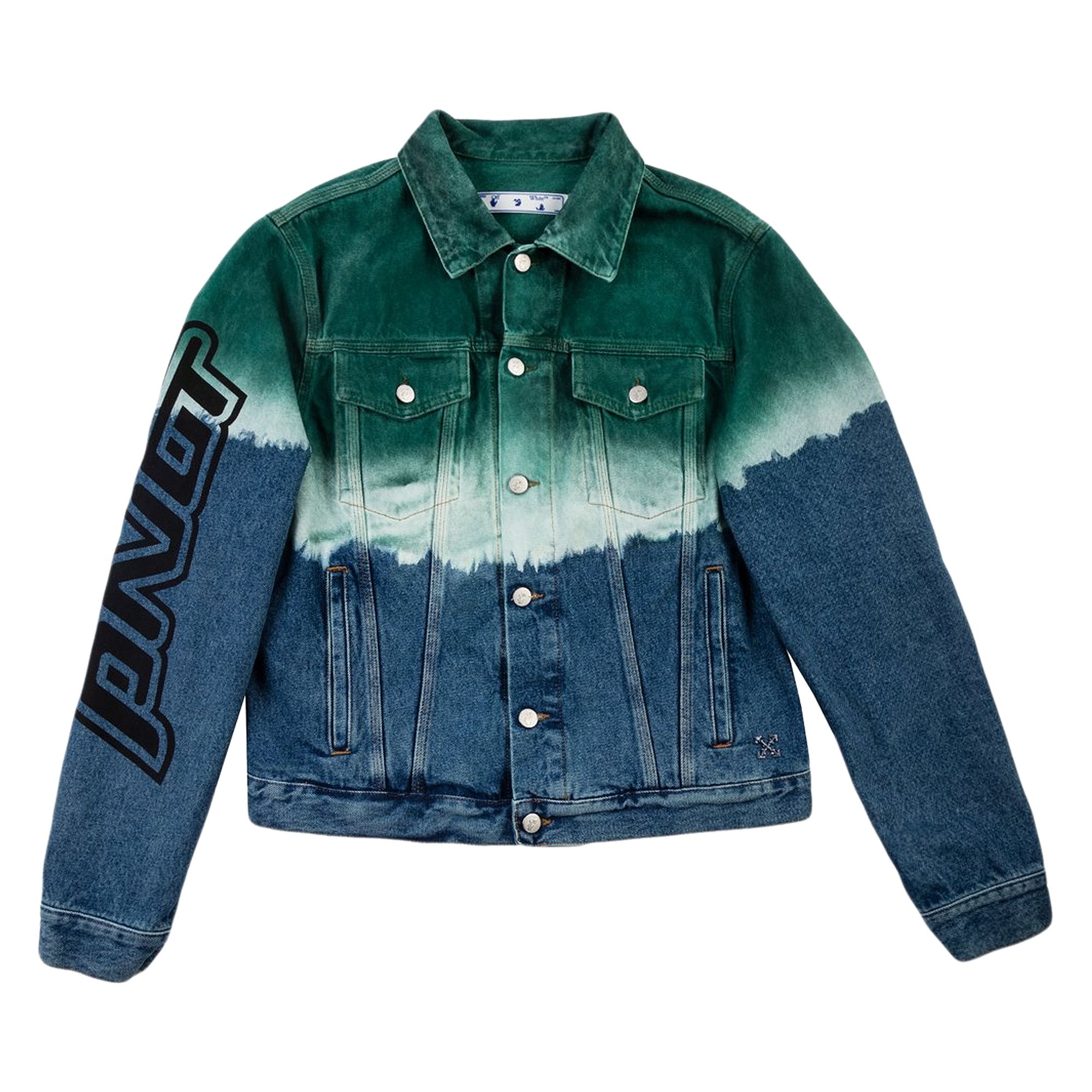 Pre-owned Off-white Pivot Degrada Slim Denim Jacket 'dark Blue
