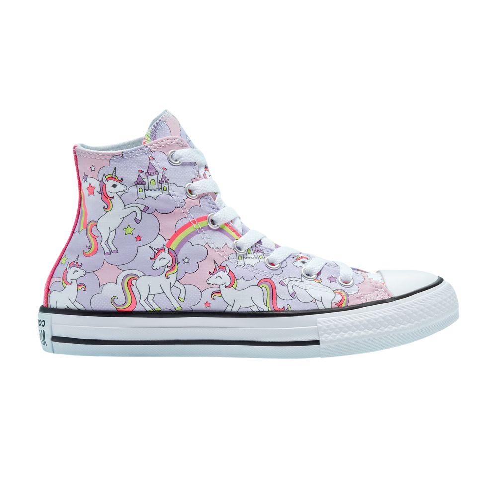 Pre-owned Converse Chuck Taylor All Star High Gs 'neon Unicorn' | White | Kid's Size 5