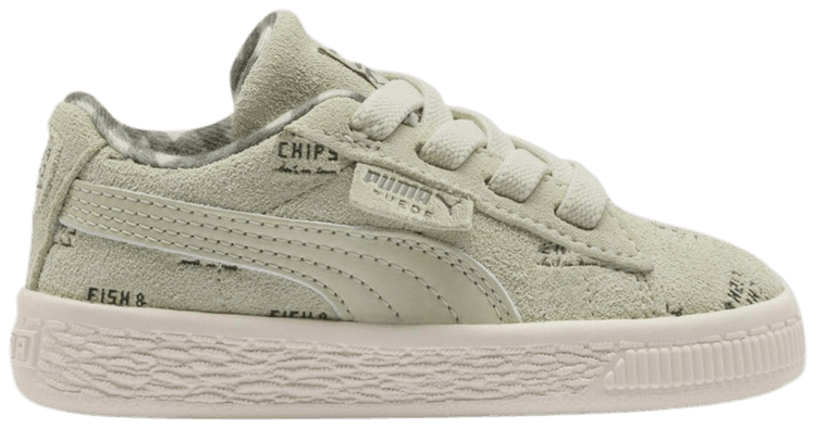 Tinycottons x Puma Suede Infant Green Fish  Chips