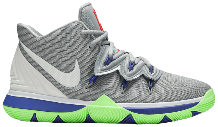 Size 3.5 Kyrie 5 GS Wolf Grey Lime