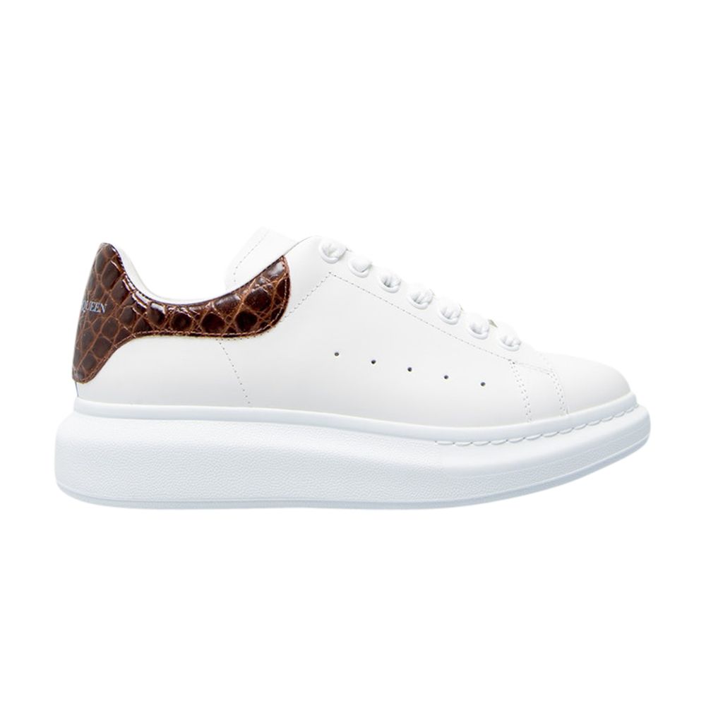 Pre-owned Alexander Mcqueen Oversized Sneaker 'brown Crocodile' | White | Men's Size 48