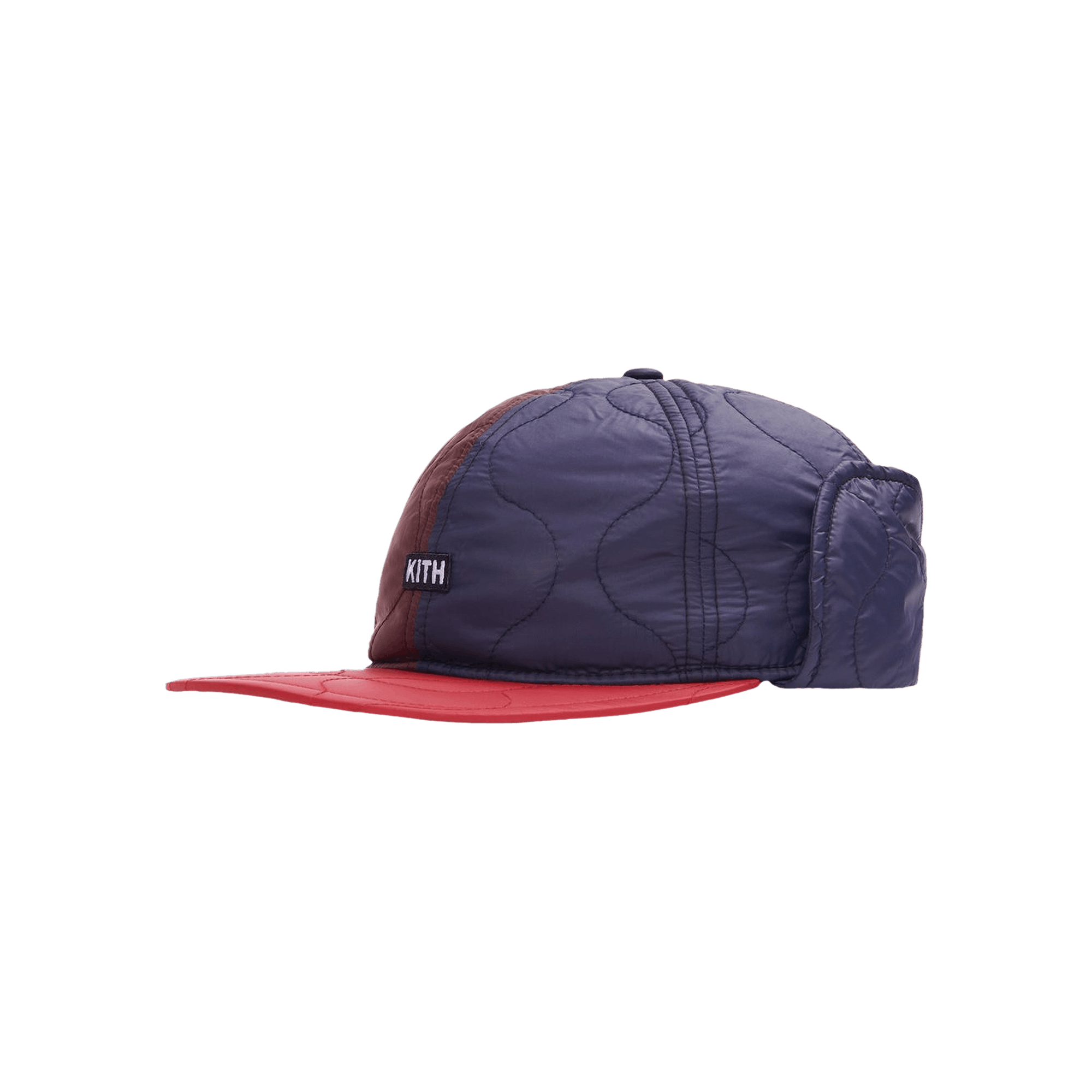 Kith Quilted Nylon Ear Flap Hat Battleship