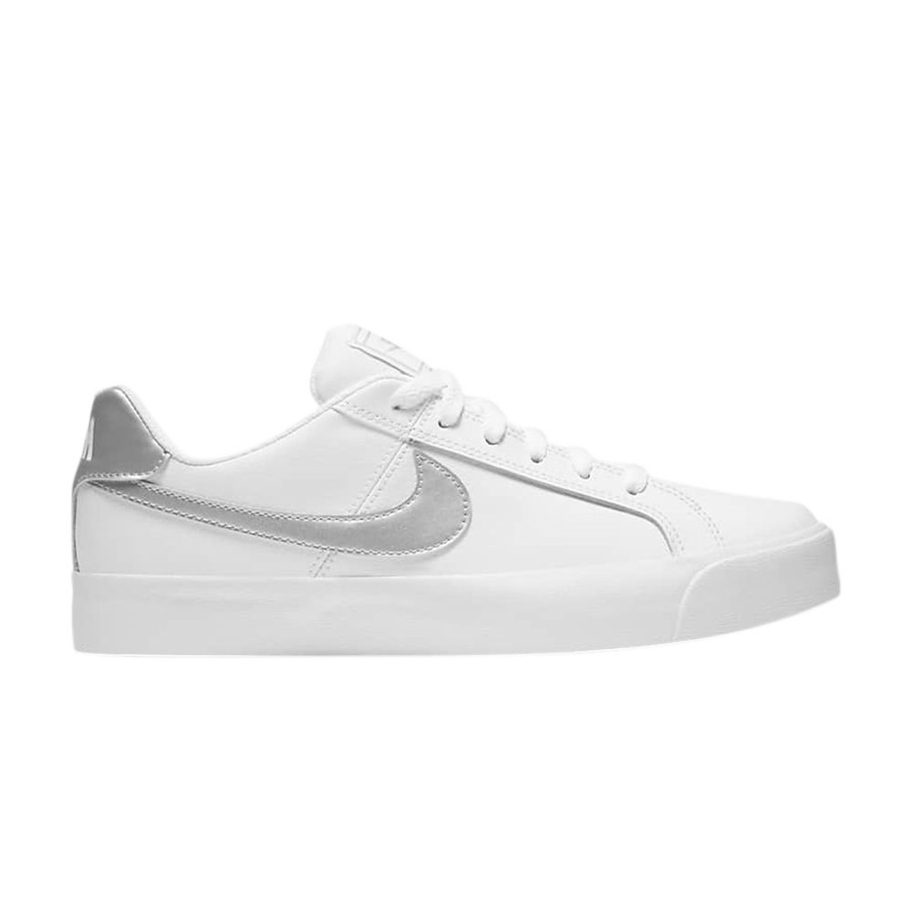 Pre-owned Nike Wmns Court Royale Ac 'white Metallic Silver'