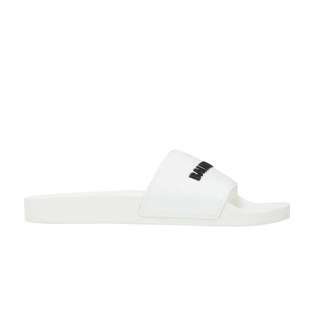 Balenciaga Wmns Pool Slides 'White Black' | Women's Size 39