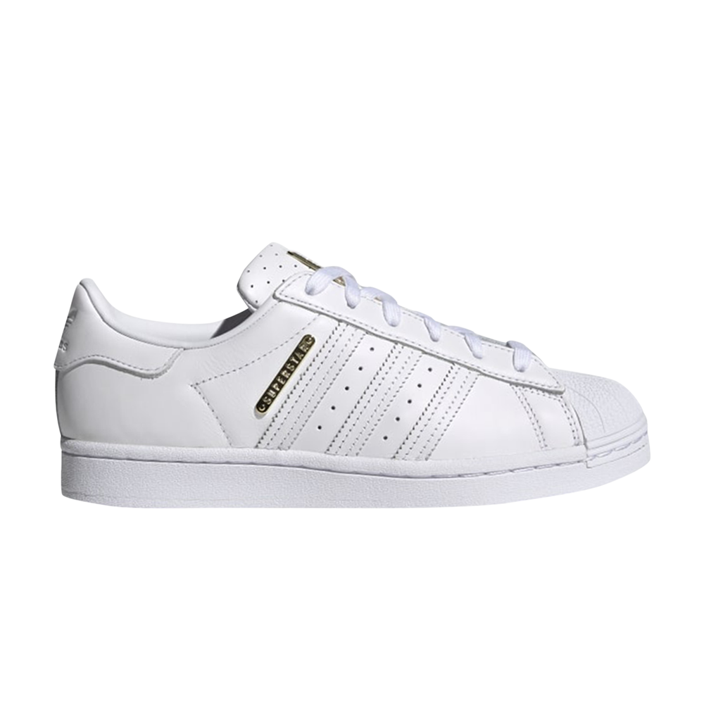 Pre-owned Adidas Originals Wmns Superstar 'badge Of Gold' In White