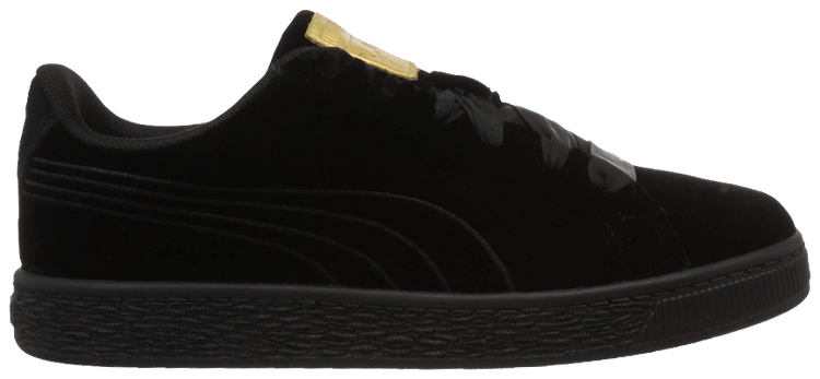 Puma Basket Velour Jr Black