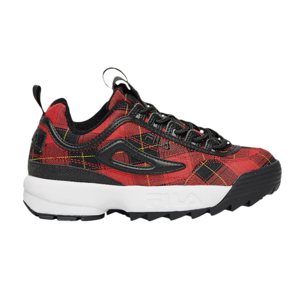 Pre-owned Fila Wmns Disruptor 2 'plaid' In Red