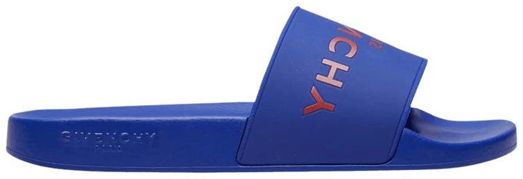 Givenchy Logo Slide Electric Blue Red