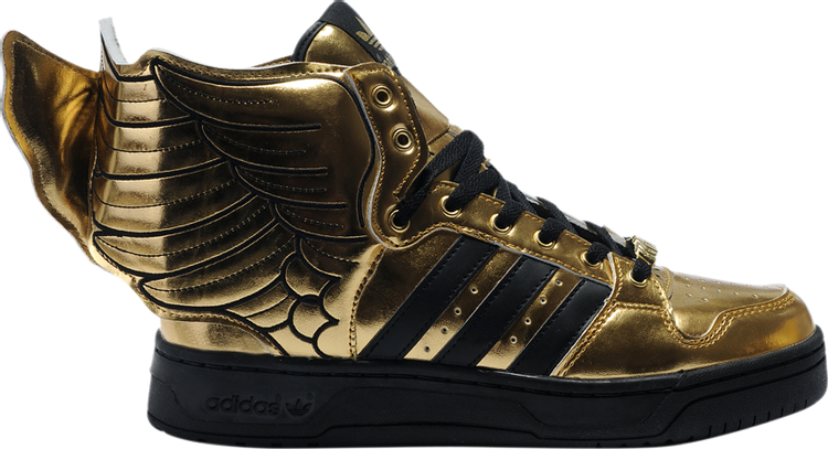 Absoluto idiota Brillante Jeremy Scott x Wings 2.0 'Gold Metallic Core Black' | GOAT