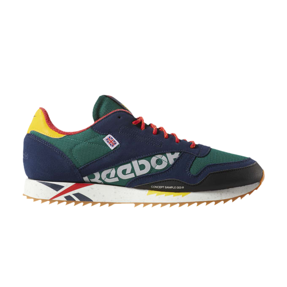 Pre-owned Reebok Classic Leather Ripple Altered 'green Red'