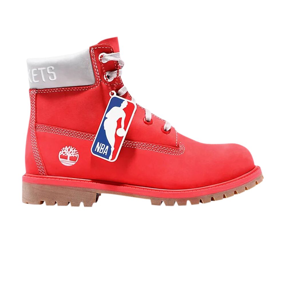 Pre-owned Timberland Nba X 7 Inch Classic Premium Boot Junior 'houston Rockets' | Red | Kid's Size 7