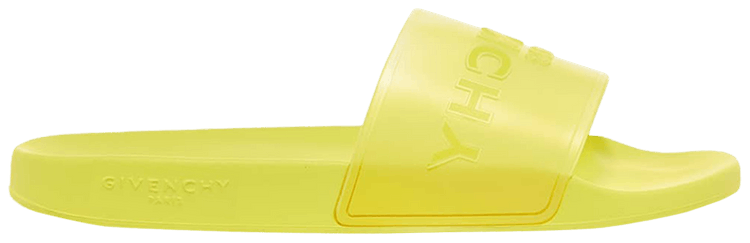 Givenchy Clear Logo Slide Fluo Yellow