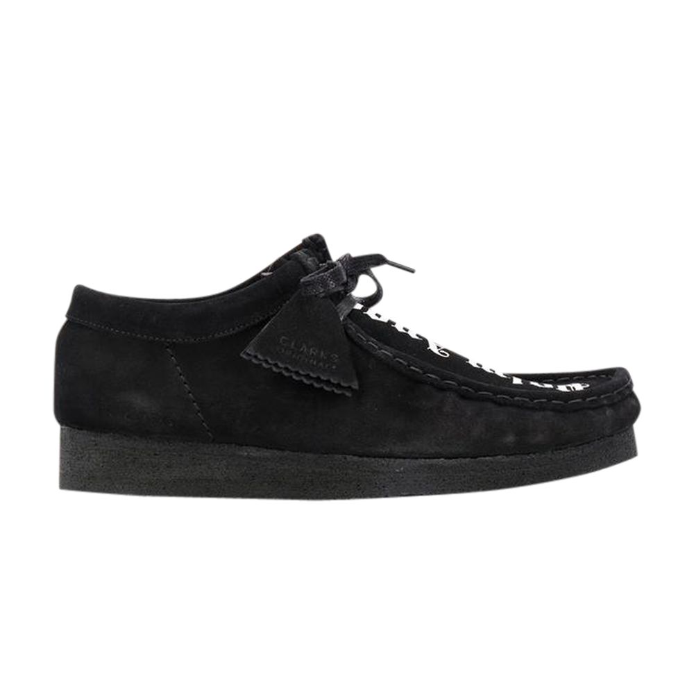 Pre-owned Clarks Palm Angels X Fringed Wallabee Moccasin 'black' | Men's Size 8